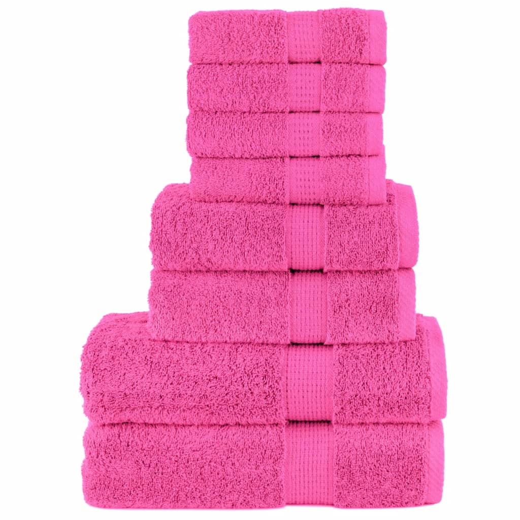 8 tlg. Premium-Handtuch-Set Rosa 600 g/m² 100% Baumwolle