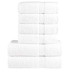 vidaXL 6-osaline r&auml;tikute komplekt SOLUND, valge, 600 gsm