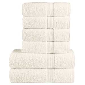 vidaXL 6-osaline r&auml;tikute komplekt SOLUND, kreemjas, 600 gsm