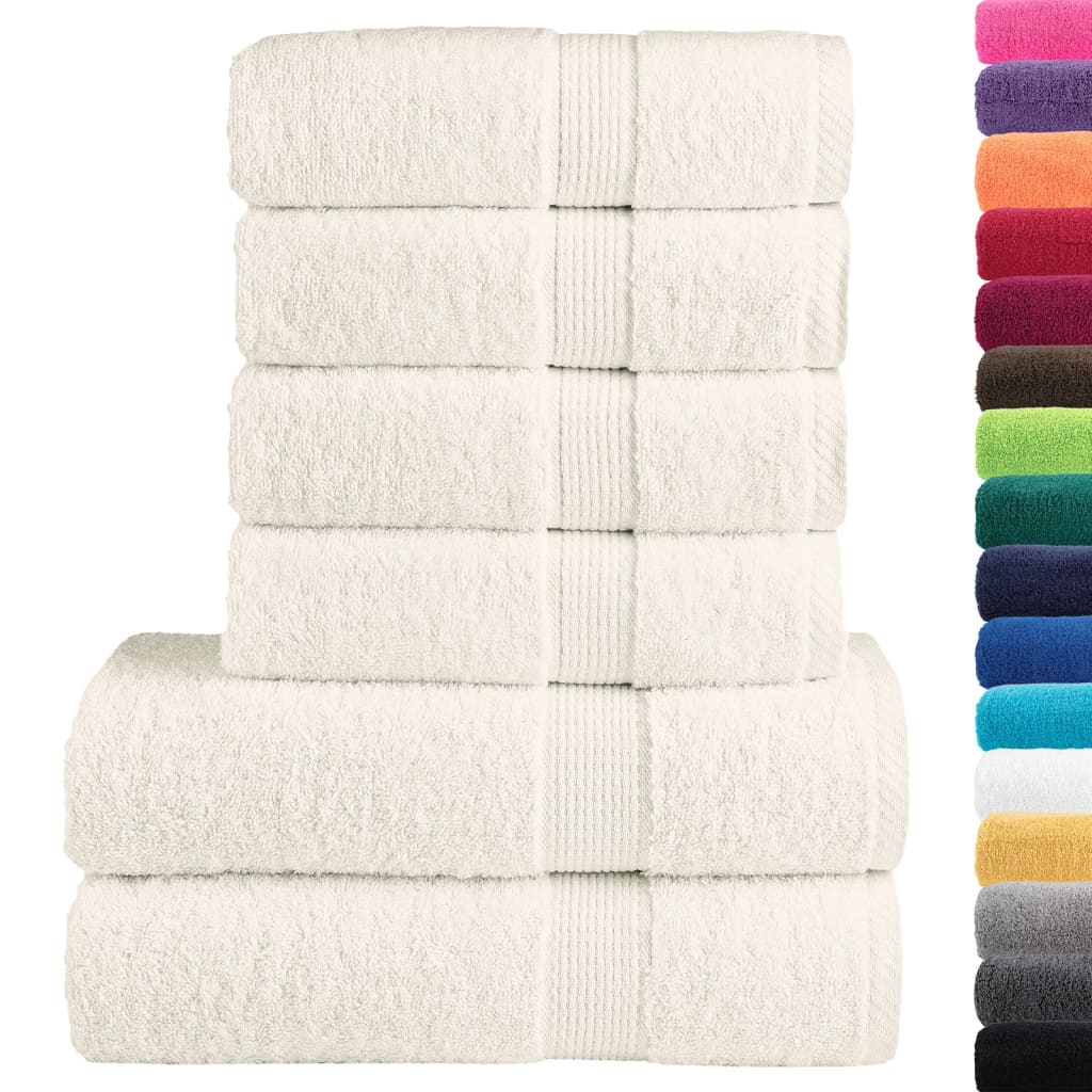 vidaXL Premium Pyyhkeet 6-osaa SOLUND kerma 600 gsm