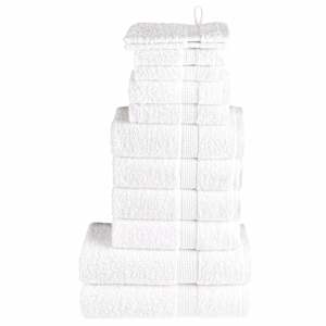 vidaXL 12-osaline r&auml;tikute komplekt SOLUND, valge, 600 gsm