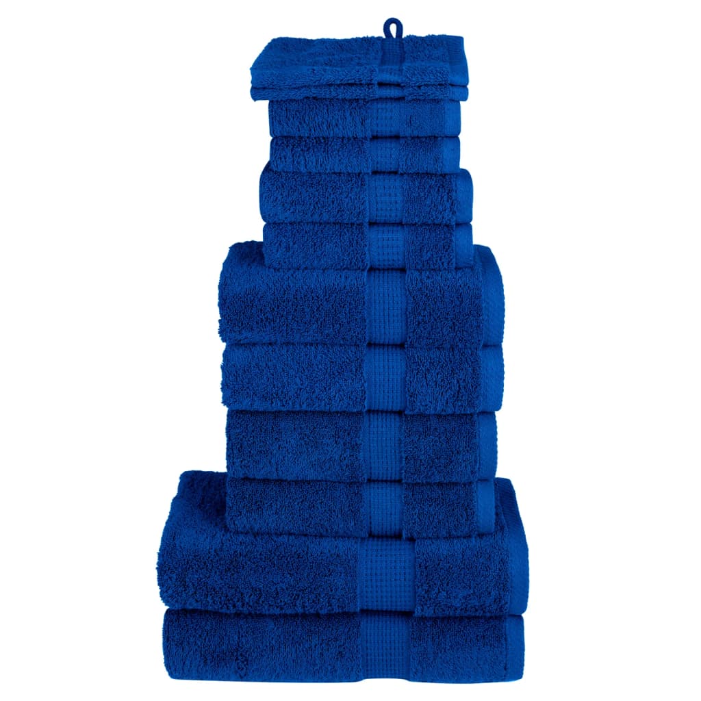 12 tlg. Premium-Handtuch-Set Blau 600 g/m² 100% Baumwolle