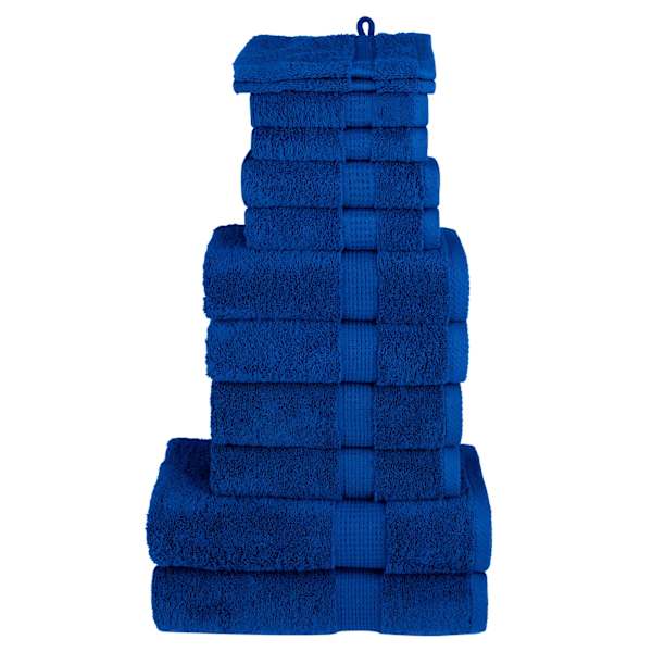 vidaXL 12-osaline r&auml;tikute komplekt SOLUND, sinine, 600 gsm