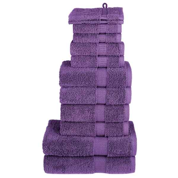 vidaXL 12-osaline r&auml;tikute komplekt SOLUND, lilla, 600 gsm