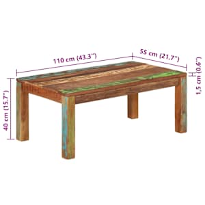 Konferenční stolek 110 x 55 x 40 Masivní recyklované dřevo - obrázek 7