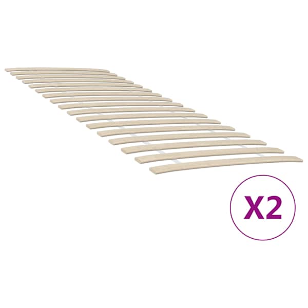 vidaXL voodiliistude asenduskomplekt 34 liistuga, 2 tk, 70 x 200 cm