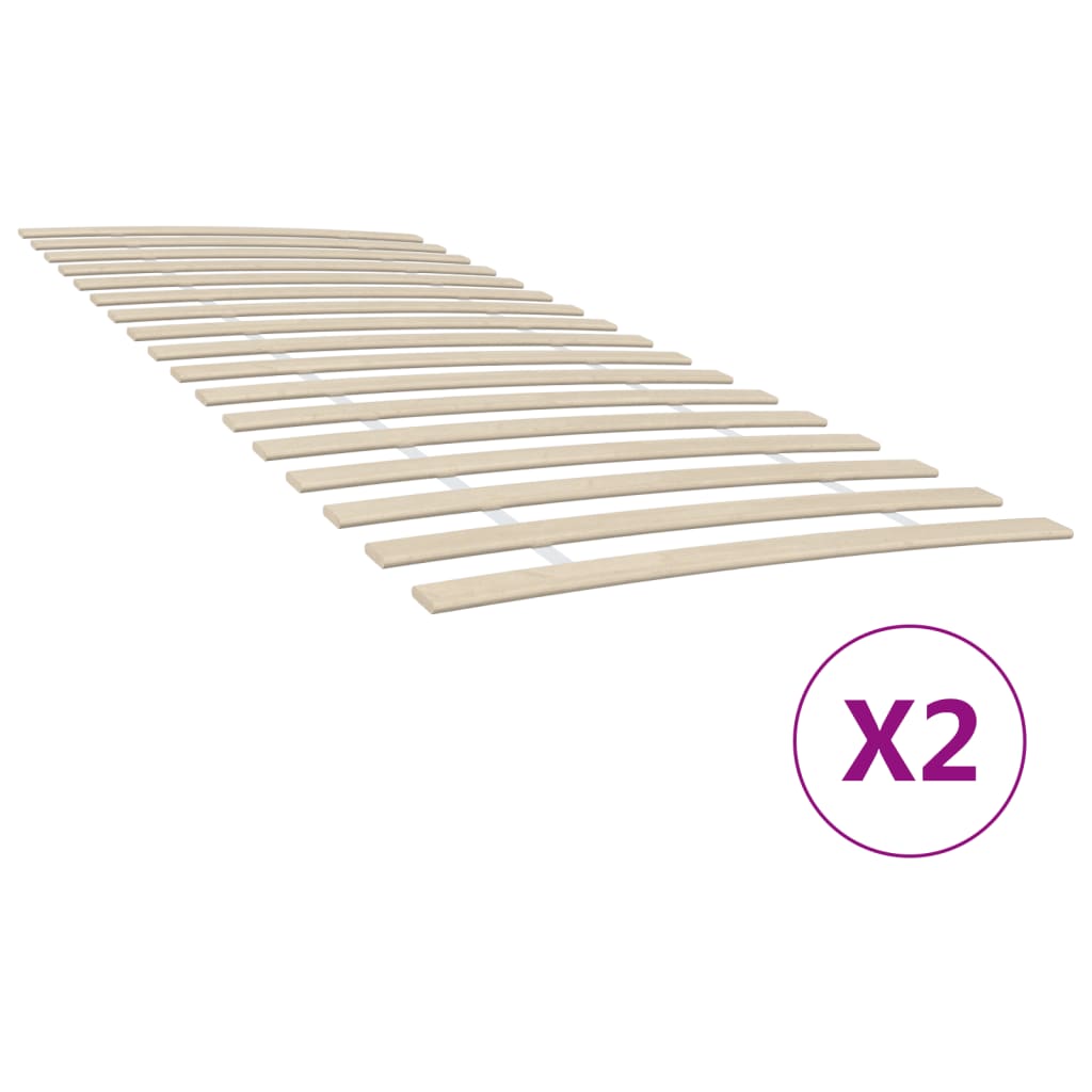 vidaXL Lattenroste mit 34 Latten 2 Stk. 90x200 cm