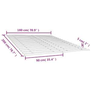 Náhradní lamely k posteli s 34 lamelami 2 ks 90x200 cm - obrázek 7
