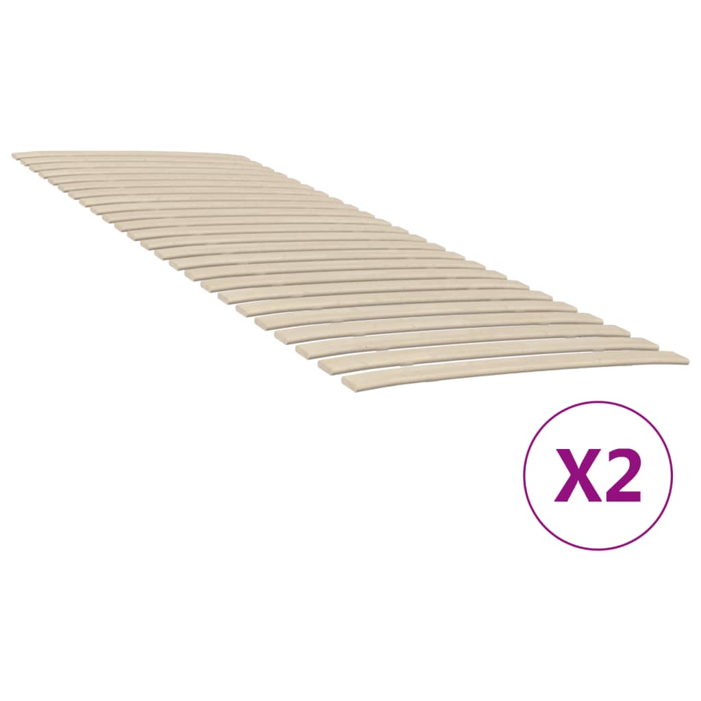 vidaXL Baze de pat cu șipci cu 48 șipci, 2 buc., 70x200 cm