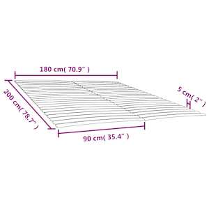 Náhradní lamely k posteli s 48 lamelami 2 ks 90x200 cm - obrázek 6