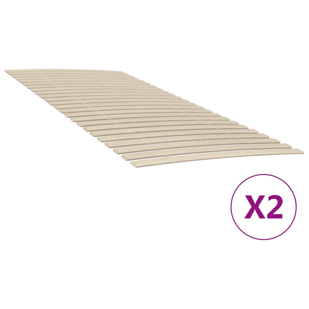 vidaXL Baze de pat cu șipci cu 48 șipci, 2 buc., 100x200 cm