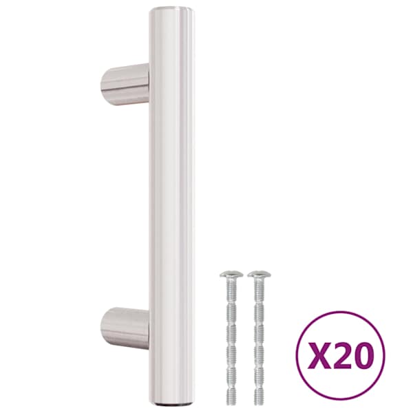 vidaXL kapi k&auml;epidemed 20 tk, h&otilde;bedane, 64 mm, roostevaba teras