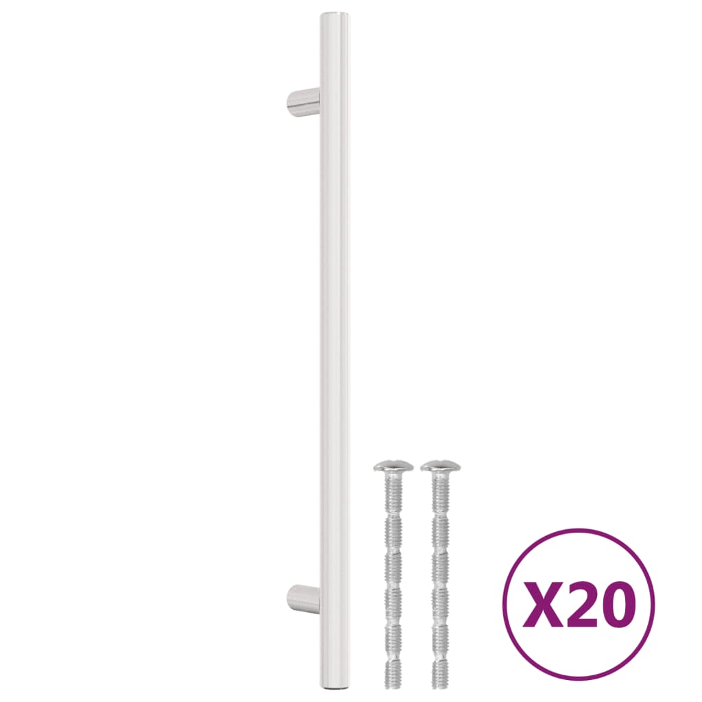 vidaXL Nábytkové úchytky 20 ks stříbrné 192 mm nerezová ocel