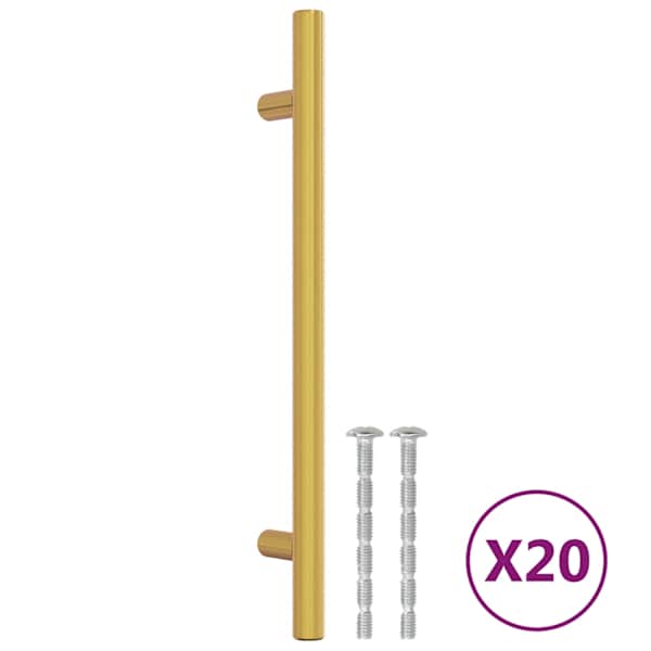 vidaXL kapi k&auml;epidemed 20 tk, kuldne, 160 mm, roostevaba teras