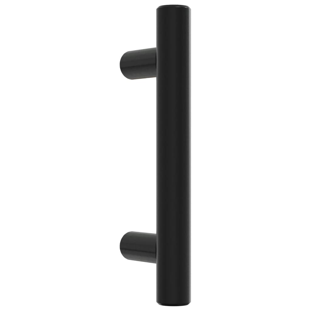 vidaXL 20 db fekete rozsdamentes acél szekrényfogantyú 64 mm