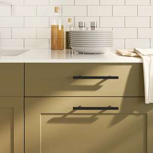 Ročaji za omarico 20 kosov črni 128 mm nerjaveče jeklo