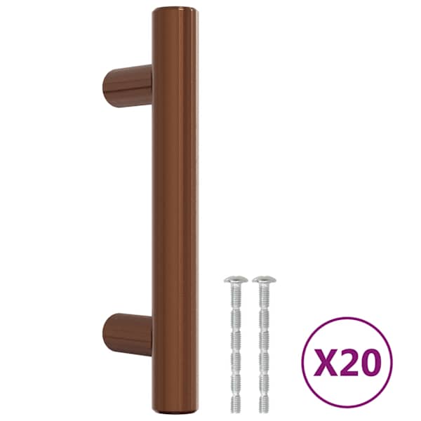 vidaXL kapi k&auml;epidemed 20 tk, pronks, 64 mm, roostevaba teras