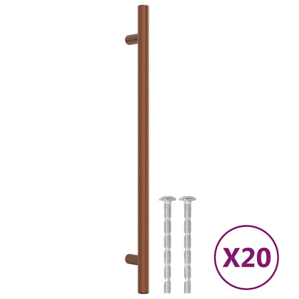 vidaXL kapi k&auml;epidemed 20 tk, pronks, 224 mm, roostevaba teras