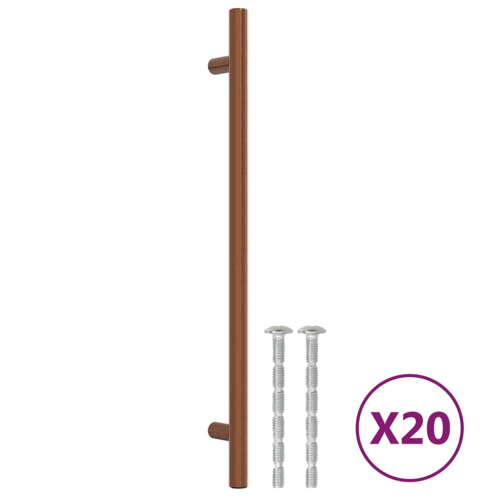 vidaXL Rukoväte na skrinku 20 ks bronzové 224 mm nehrdzavejúca oceľ