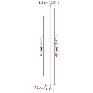 Nábytkové úchytky 10 ks stříbrné 320 mm nerezová ocel - obrázek 8