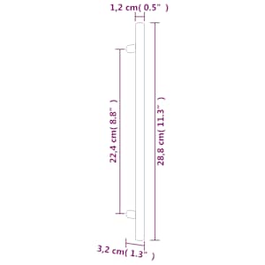 Nábytkové úchytky 10 ks zlaté 224 mm nerezová ocel - obrázek 8