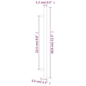 Nábytkové úchytky 10 ks černé 224 mm nerezová ocel - obrázek 8