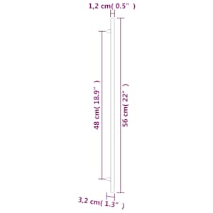 Nábytkové úchytky 10 ks bronzové 480 mm nerezová ocel - obrázek 8