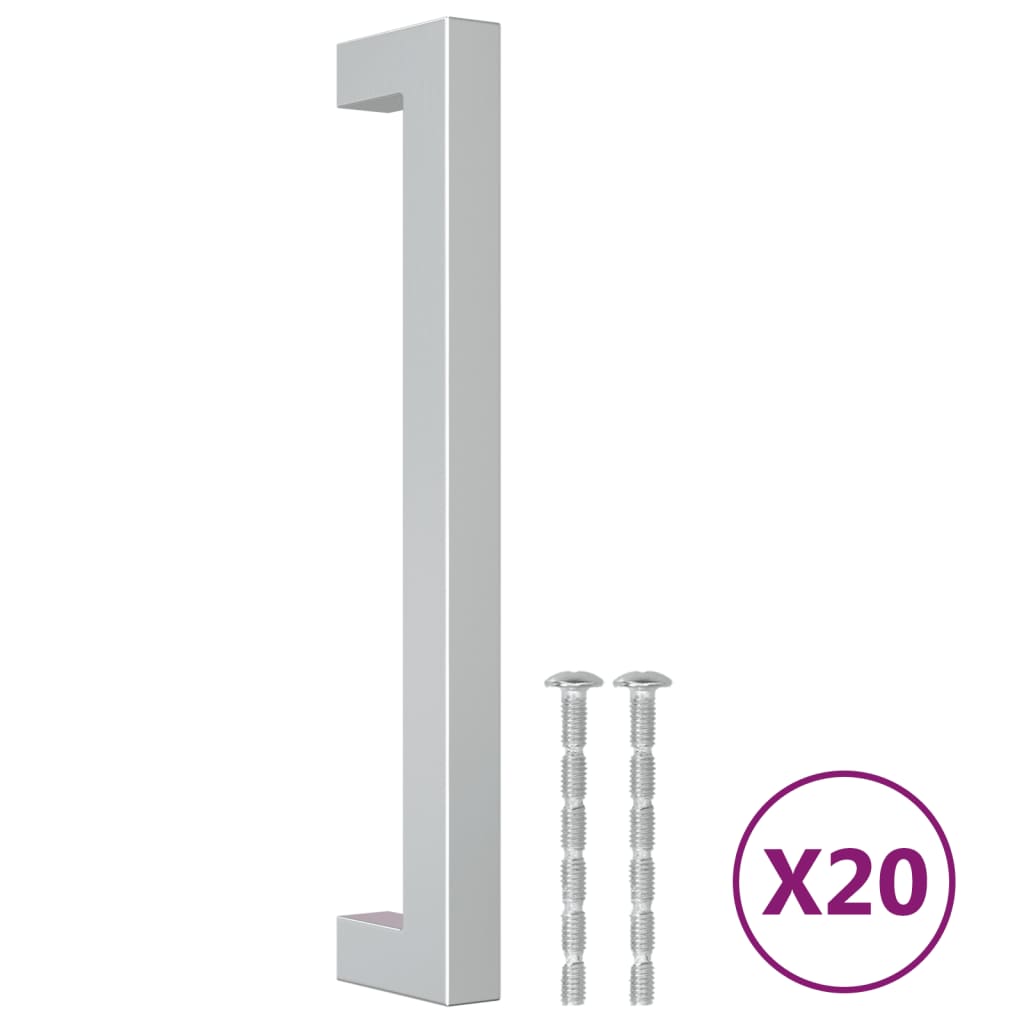 vidaXL Nábytkové úchytky 20 ks stříbrné 160 mm nerezová ocel