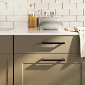 Ročaji za omarico 20 kosov črni 128 mm nerjaveče jeklo