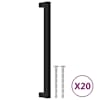 vidaXL kapi k&auml;epidemed 20 tk, must, 224 mm, roostevaba teras