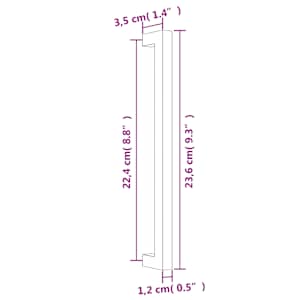Nábytkové úchytky 10 ks stříbrné 224 mm nerezová ocel - obrázek 8