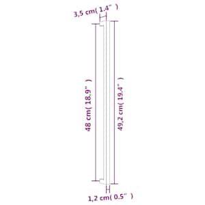 Nábytkové úchytky 10 ks stříbrné 480 mm nerezová ocel - obrázek 8