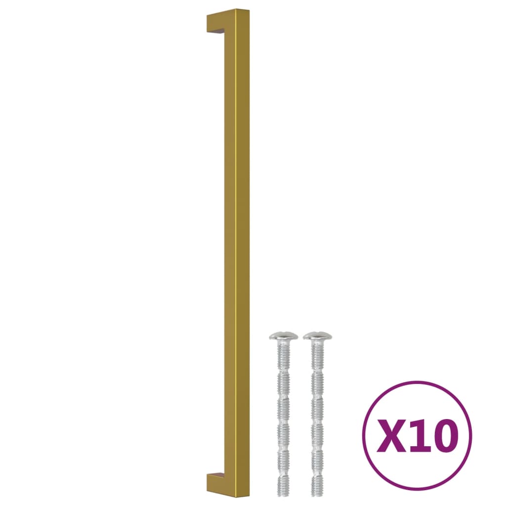 vidaXL Nábytkové úchytky 10 ks zlaté 320 mm nerezová ocel