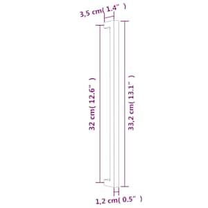 Nábytkové úchytky 10 ks zlaté 320 mm nerezová ocel - obrázek 8