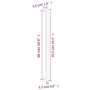 Nábytkové úchytky 10 ks černé 480 mm nerezová ocel - obrázek 8