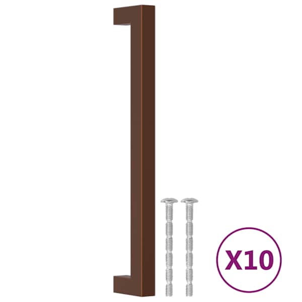 vidaXL kapi k&auml;epidemed 10 tk, pronks, 192 mm, roostevaba teras