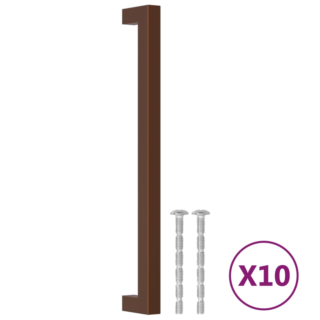 vidaXL Nábytkové úchytky 10 ks bronzové 224 mm nerezová ocel