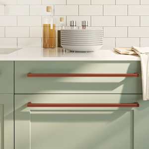 Ročaji za omarico 10 kosov bron 480 mm nerjaveče jeklo