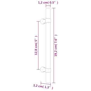 Nábytkové úchytky 20 ks stříbrné 128 mm nerezová ocel - obrázek 8
