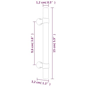 Nábytkové úchytky 20 ks černé 96 mm nerezová ocel - obrázek 8