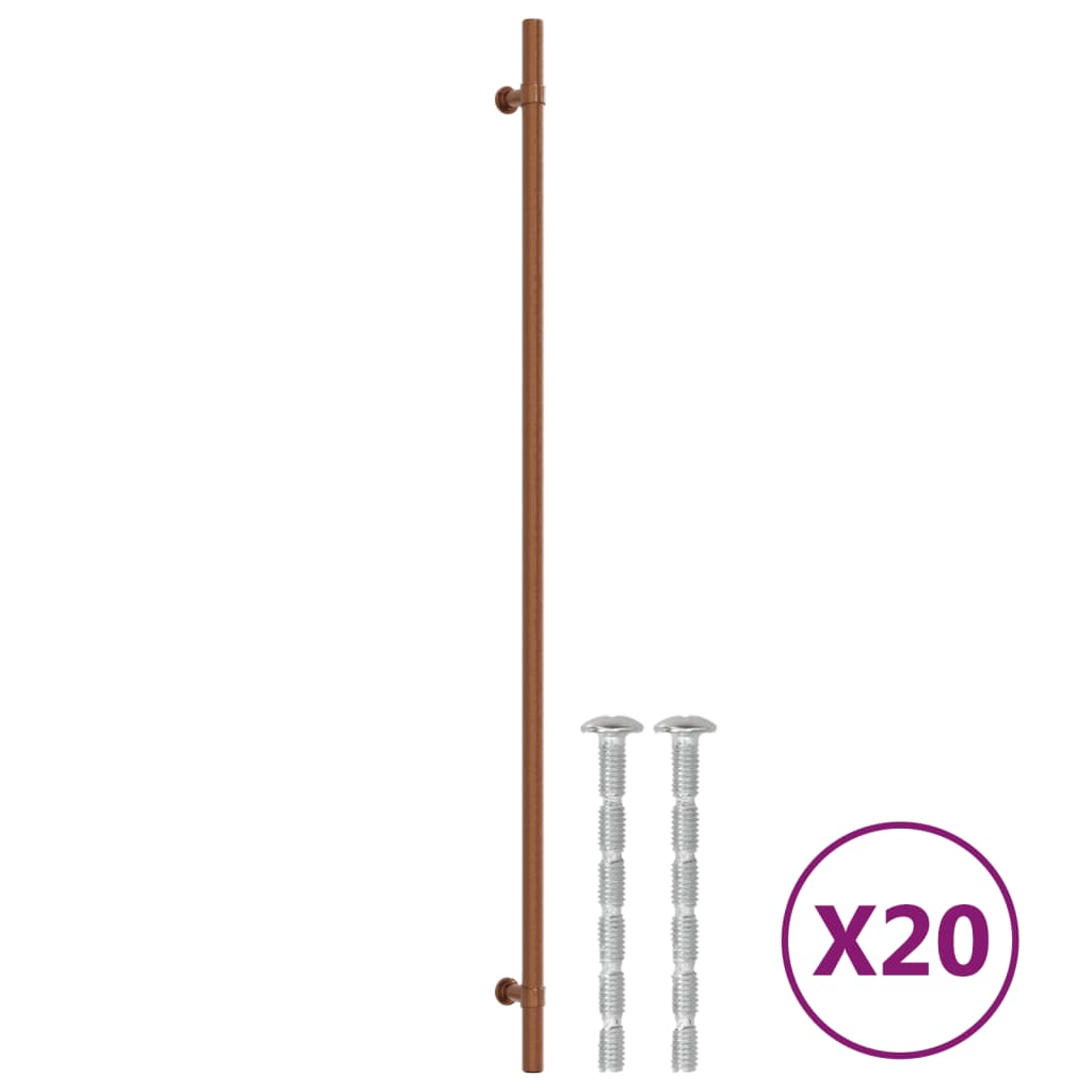 vidaXL Rukoväte na skrinku 20 ks bronzové 480 mm nehrdzavejúca oceľ