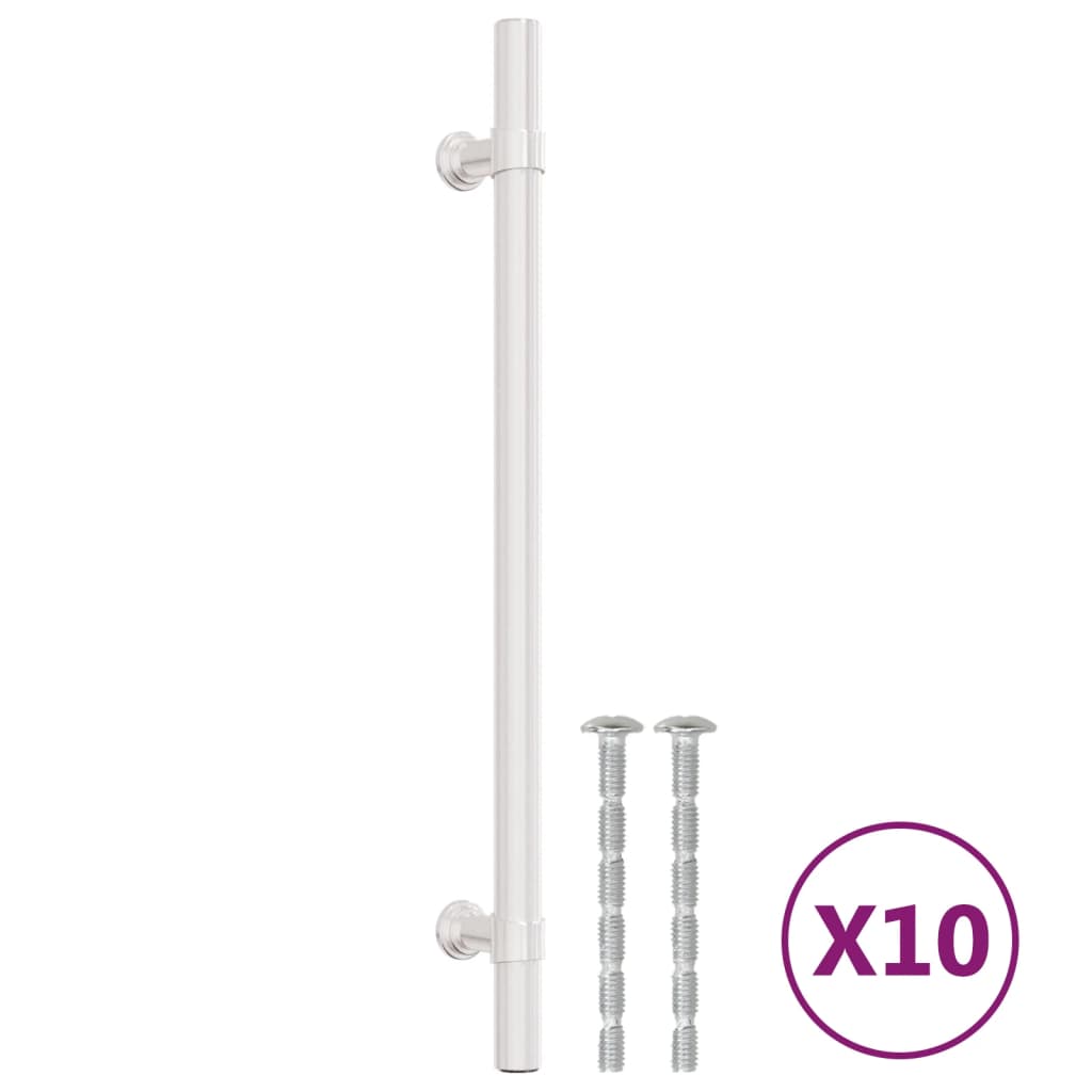 vidaXL Nábytkové úchytky 10 ks stříbrné 192 mm nerezová ocel