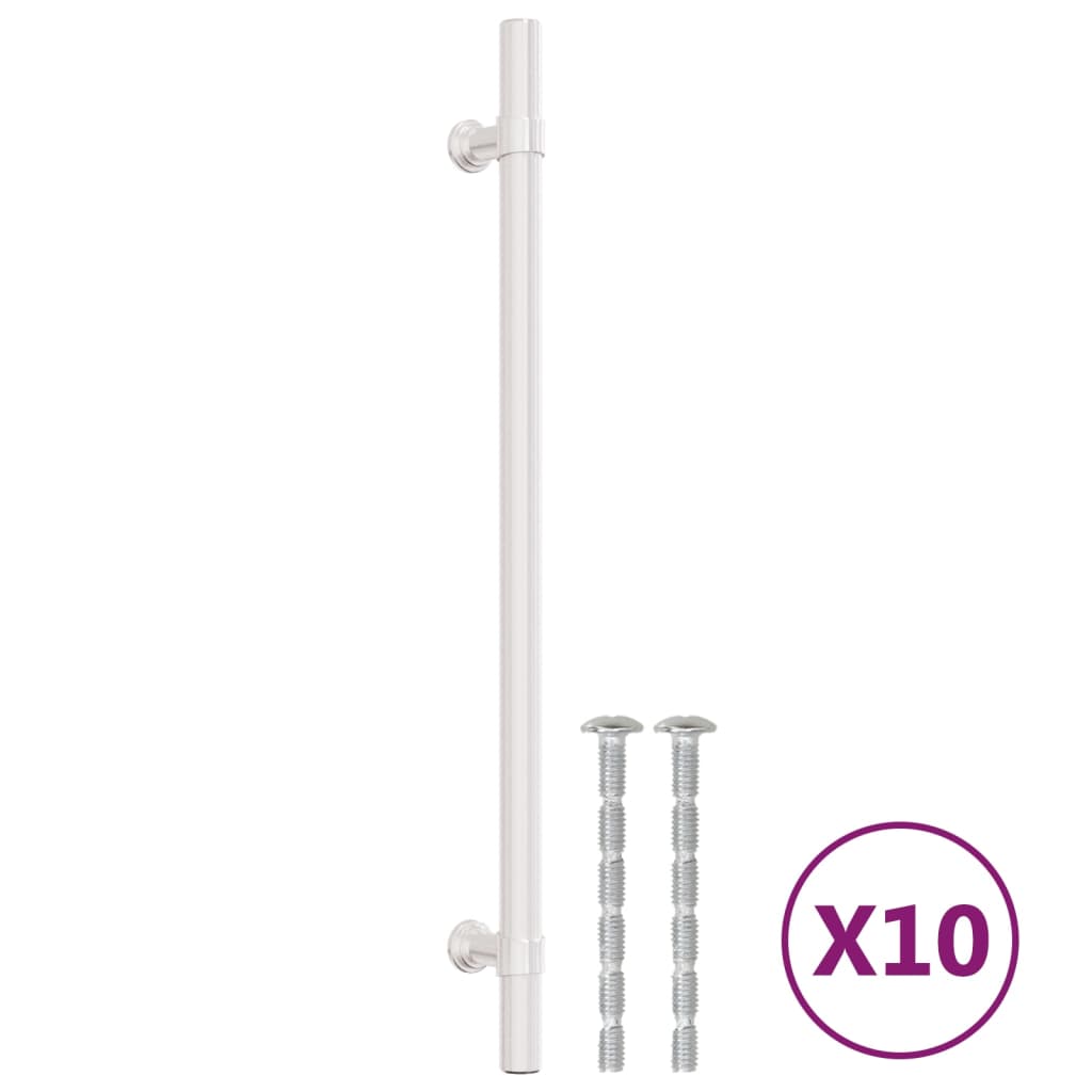 vidaXL Nábytkové úchytky 10 ks stříbrné 224 mm nerezová ocel