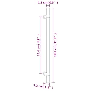 Nábytkové úchytky 10 ks černé 224 mm nerezová ocel - obrázek 8