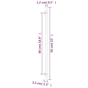 Nábytkové úchytky 10 ks černé 480 mm nerezová ocel - obrázek 8