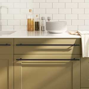 Ročaji za omarico 10 kosov črni 480 mm nerjaveče jeklo