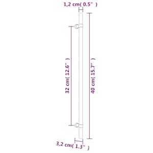 Nábytkové úchytky 10 ks bronzové 320 mm nerezová ocel - obrázek 8