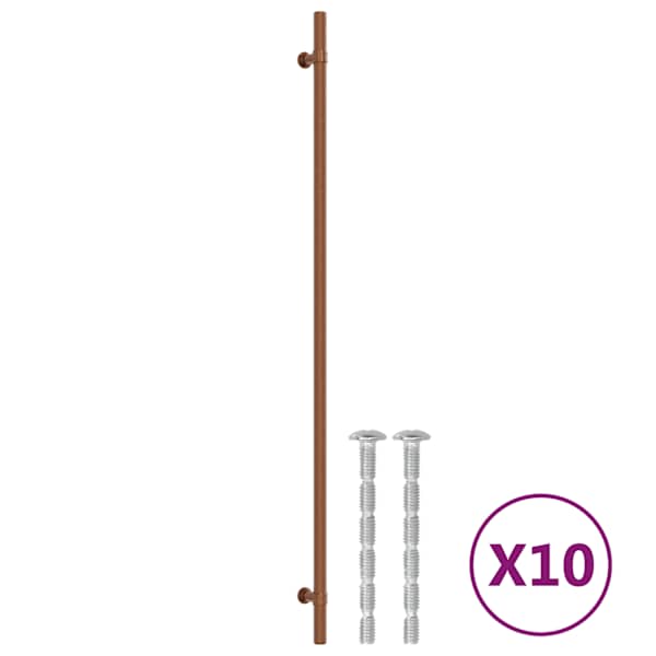 vidaXL kapi k&auml;epidemed 10 tk, pronks, 480 mm, roostevaba teras