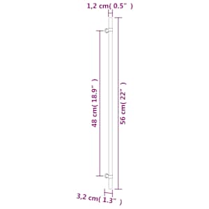 Nábytkové úchytky 10 ks bronzové 480 mm nerezová ocel - obrázek 8