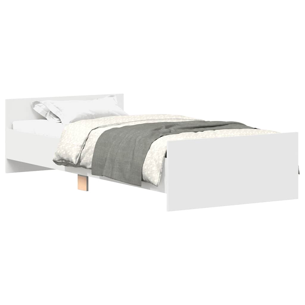 vidaXL Rám postele bílý 100 x 200 cm kompozitní dřevo
